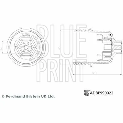 Blue Print Solution ADBP990022 Calotta, Carter Filtro Olio Bestseller