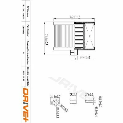 Super Prezzo DR!VE+ DP1110.13.0053 Filtro Carburante