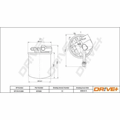 Compra Oggi Stesso DR!VE+ DP1110.13.0200 Filtro Carburante