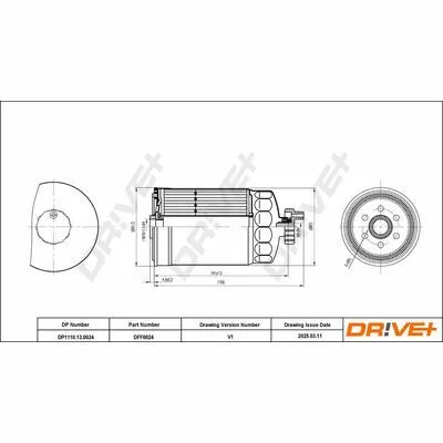 Prezzo Di Fabbrica DR!VE+ DP1110.13.0024 Filtro Carburante