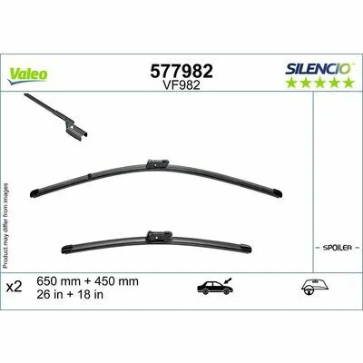 VALEO SILENCIO FLAT BLADE SET 577982 Spazzola Tergi Super Prezzo