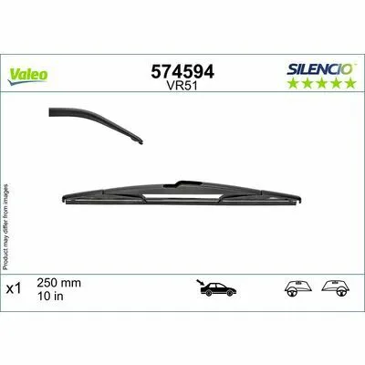 Consegna Rapida VALEO SILENCIO REAR 574594 Spazzola Tergi