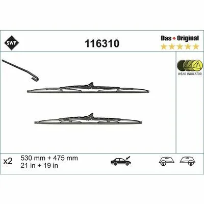 Offerta Speciale SWF DAS ORIGINAL SET 116310 Spazzola Tergi
