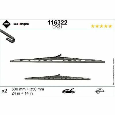 Miglior Prezzo SWF DAS ORIGINAL SET 116322 Spazzola Tergi
