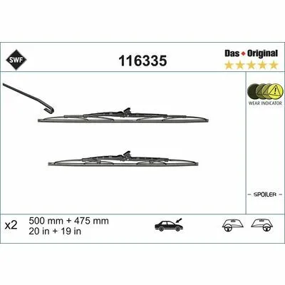 SWF DAS ORIGINAL SET 116335 Spazzola Tergi Offerta Limitata