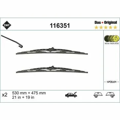 SWF Das Original Set 116351 Spazzola Tergi Spedito Oggi