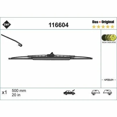 Acquista Ora SWF DAS ORIGINAL SINGLE 116604 Spazzola Tergi