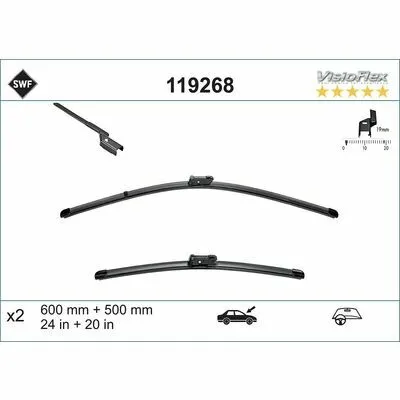 Promo Stagionale SWF Original Visioflex Set 119268 Spazzola Tergi