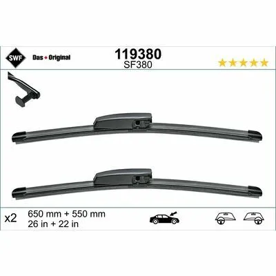 Sconto SWF Original Visioflex Set 119380 Spazzola Tergi
