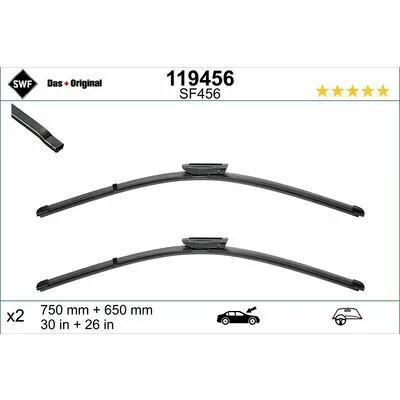SWF Original Visioflex Set 119456 Spazzola Tergi Occasione