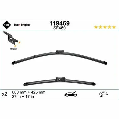 Offerta Speciale SWF DAS ORIGINAL SET 119469 Spazzola Tergi