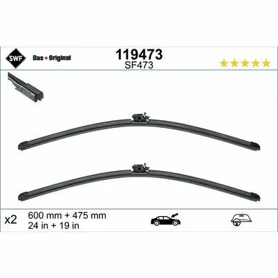 SWF DAS ORIGINAL SET 119473 Spazzola Tergi Sconto