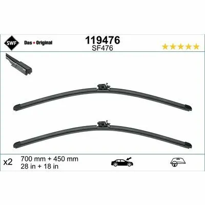 SWF Original Visioflex Set 119476 Spazzola Tergi Compra Oggi Stesso