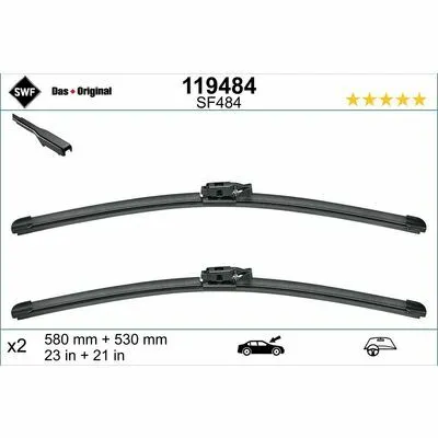 Scelto Dai Clienti SWF Original Visioflex Set 119484 Spazzola Tergi