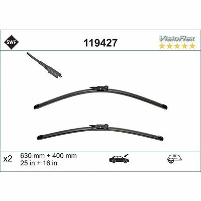 Direttamente Dal Produttore SWF Original Visioflex Set 119427 Spazzola Tergi
