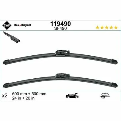 Vendita Finale SWF Original Visioflex Set 119490 Spazzola Tergi