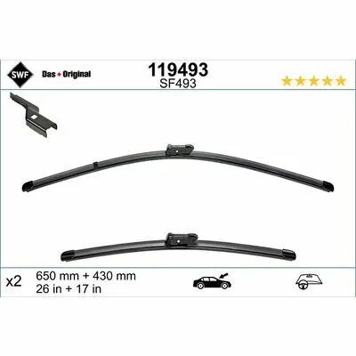 Reso Gratuito SWF Original Visioflex Set 119493 Spazzola Tergi