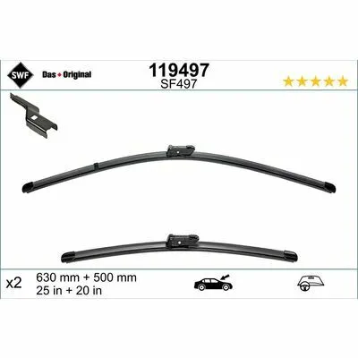 Scelto Dai Clienti SWF Original Visioflex Set 119497 Spazzola Tergi