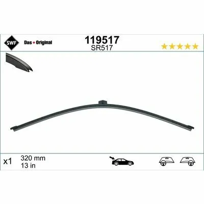 SWF DAS ORIGINAL REAR 119517 Spazzola Tergi Pagamento Sicuro