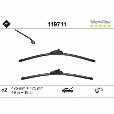 SWF ALTERNATIVE VISIOFLEX SET 119711 Spazzola Tergi Must-Have