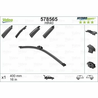VALEO HYDROCONNECT REAR 578565 Spazzola Tergi Popolare