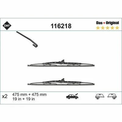 Offerta SWF DAS ORIGINAL SET 116218 Spazzola Tergi