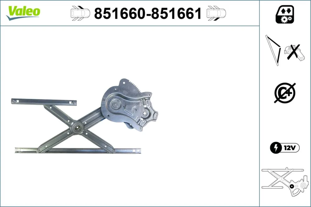 Promozione Esclusiva VALEO 851660 - Alzacristallo ATP Autoricambi