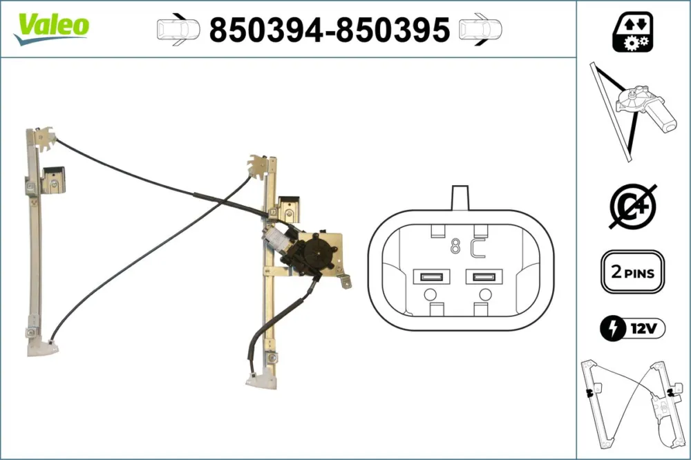 VALEO 850394 - Alzacristallo ATP Autoricambi Prezzo Ridotto