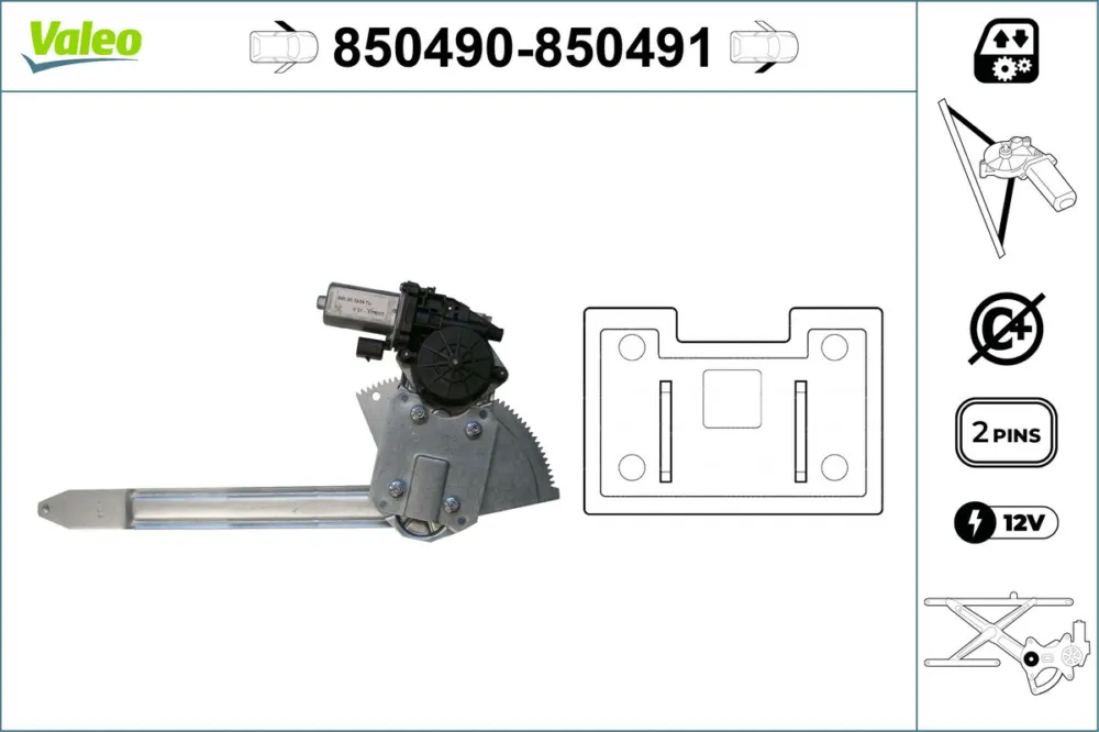 Prezzo Basso VALEO 850490 - Alzacristallo ATP Autoricambi