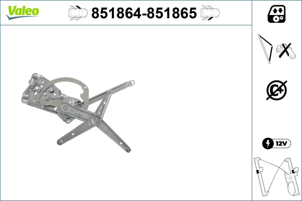 VALEO 851864 - Alzacristallo ATP Autoricambi Economico