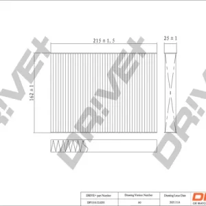 Nuovo Arrivo Dr!ve+ DP1110.12.0201 - Filtro, Aria abitacolo ATP Autoricambi
