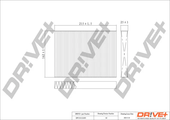 Nuovo Arrivo Dr!ve+ DP1110.12.0201 - Filtro, Aria abitacolo ATP Autoricambi