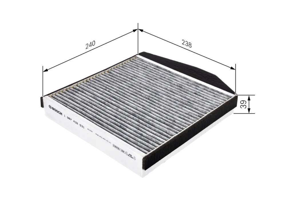 BOSCH 1 987 432 531 - Filtro, Aria abitacolo ATP Autoricambi Ultime Pezzi