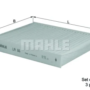 Vendita Finale MAHLE LA 86/S - Filtro, Aria abitacolo ATP Autoricambi