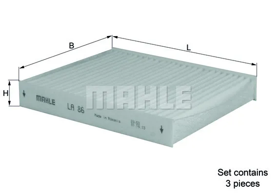 Vendita Finale MAHLE LA 86/S - Filtro, Aria abitacolo ATP Autoricambi
