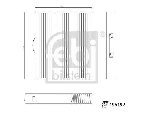 FEBI BILSTEIN 196192 - Filtro, Aria abitacolo ATP Autoricambi Esclusivo