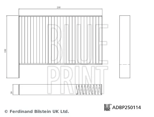 BLUE PRINT ADBP250114 - Filtro, Aria abitacolo ATP Autoricambi Popolare