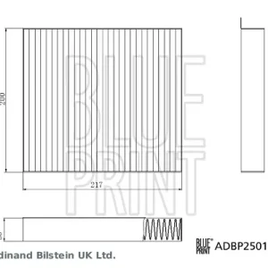 BLUE PRINT ADBP250126 - Filtro, Aria abitacolo ATP Autoricambi Ultime Pezzi