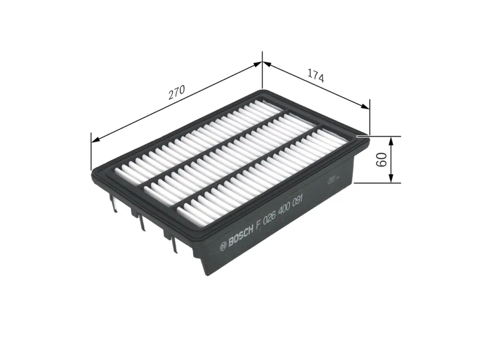 BOSCH F 026 400 091 - Filtro aria ATP Autoricambi Non Perdere