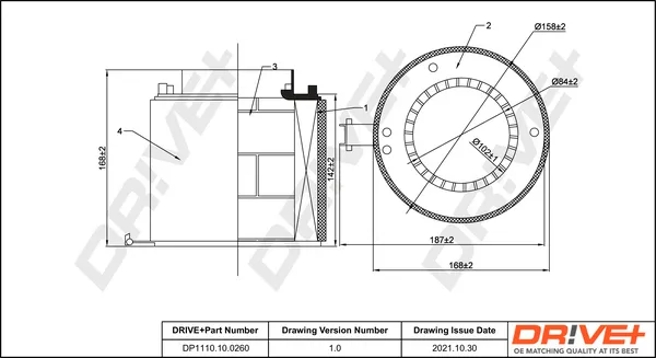 Dr!ve+ DP1110.10.0260 - Filtro aria ATP Autoricambi Promozione