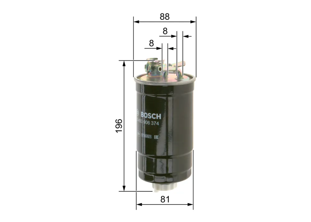 BOSCH 0 450 906 374 - Filtro carburante ATP Autoricambi Prezzo Basso