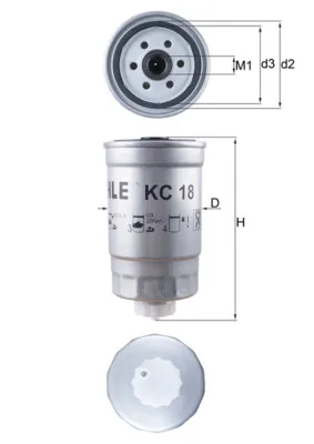 MAHLE KC 18 - Filtro carburante ATP Autoricambi Spedizione Espresso