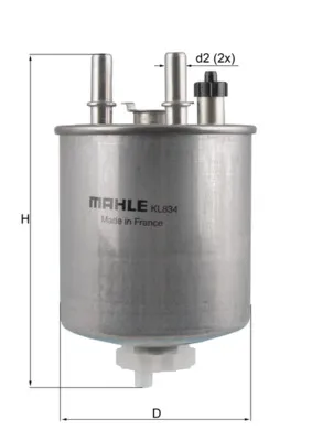 Reso Gratuito MAHLE KL 834 - Filtro carburante ATP Autoricambi