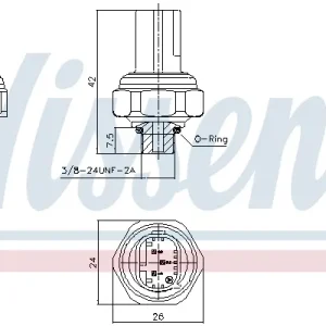 Consegna Rapida NISSENS 301070 - Interruttore a pressione, climatizzatore ATP Autoricambi