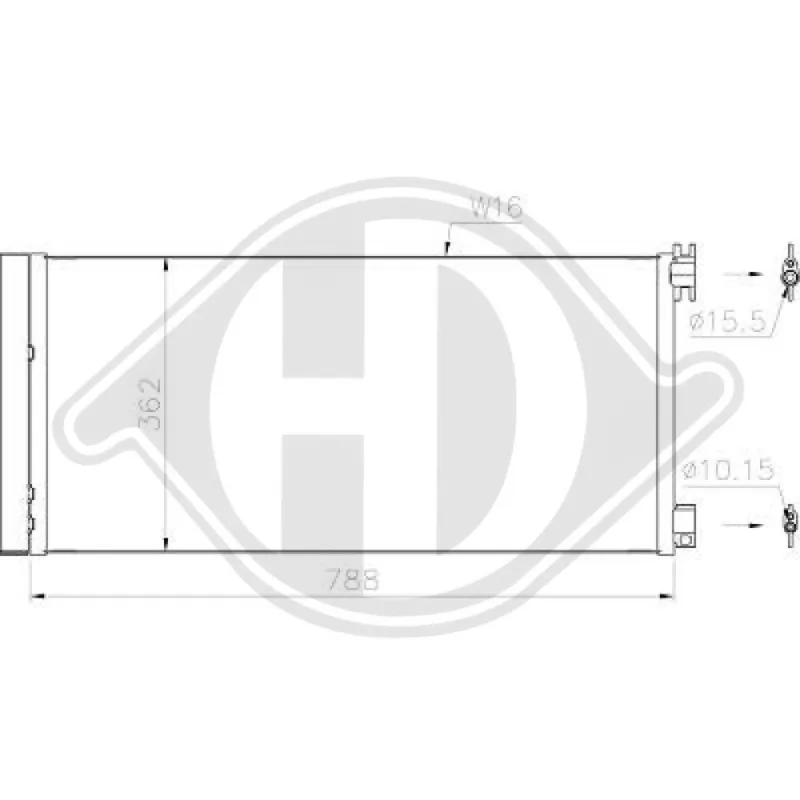 Super Prezzo DIEDERICHS DCC1955 - Condensatore, climatizzatore ATP Autoricambi