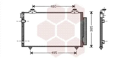 Ultime Pezzi VAN WEZEL 53005481 - Condensatore, climatizzatore ATP Autoricambi