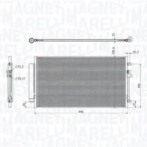 Direttamente Dal Produttore MAGNETI MARELLI 350203104500 - Condensatore, climatizzatore ATP Autoricambi