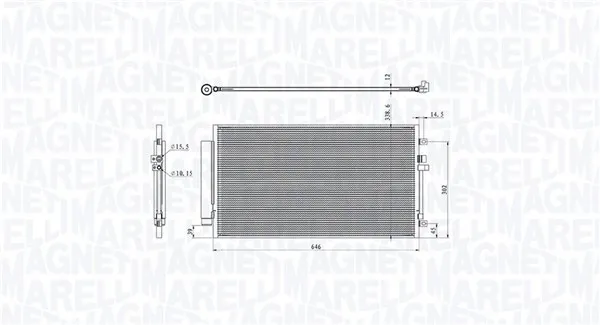 Direttamente Dal Produttore MAGNETI MARELLI 350203104500 - Condensatore, climatizzatore ATP Autoricambi