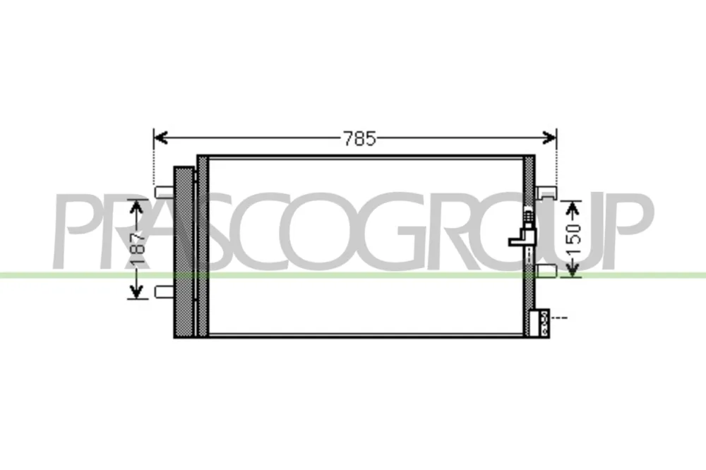 PRASCO AD025C001 - Condensatore, climatizzatore ATP Autoricambi Prezzo Basso