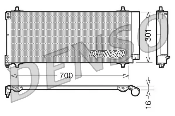Popolare DENSO DCN21027 - Condensatore, climatizzatore ATP Autoricambi